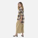 Pantalón amplio beige con cintura elástica y cordón - Orfeo