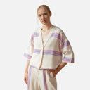 Kimono rayas azul flúor - PAN