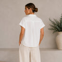 Camisa ligera de lino y manga corta - Freequent