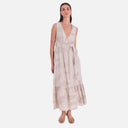 Vestido gris bordado - Freequent