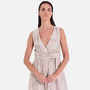 Vestido gris bordado - Freequent