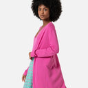 Chaqueta larga rosa de algodón - Surkana