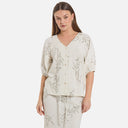 Blusa blanca estampado botánico - Freequent