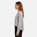 Blusa satinada plateada - Freequent