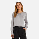 Blusa satinada plateada - Freequent