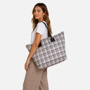 Bolso shopper de cuadros azules - Freequent