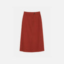 Falda midi recta color teja - PAN