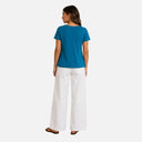 Camiseta azul de corte fluido - Singular