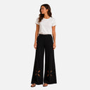 Pantalón ancho de punto negro - Skatie