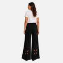 Pantalón ancho de punto negro - Skatie