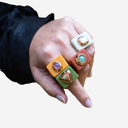 Anillo amatista mostaza