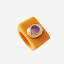 Anillo amatista mostaza