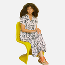 Vestido manchas azul