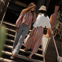 Blusa rayas naranjas