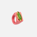 Anillo coral ojo de gato