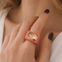Anillo rosa chicle