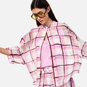 Blusa cuadros rosas