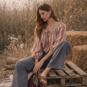 Blusa rayas naranjas