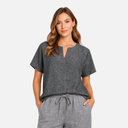 Blusa jaspeada lino - Freequent