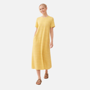 Vestido midi de cuadros amarillo - PAN