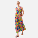 Vestido midi estampado multicolor - PAN