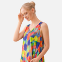 Vestido midi estampado multicolor - PAN
