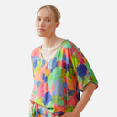 Blusa fluida estampada multicolor - PAN