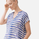 Blusa fluida estampado peces - PAN