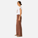 Pantalón fluido con goma marrón - IMZ