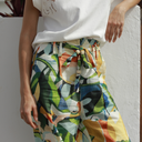 Pantalón estampado tropical - Orfeo