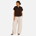 Camisa ligera de lino y manga corta - Freequent