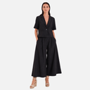 Pantalón-falda negro fluido y elástico - Freequent