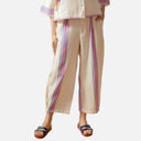 Pantalón de rayas azul flúor - PAN