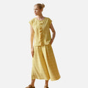 Conjunto de pantalón y blusa amarillo - PAN