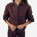 Chaqueta granate de espiga