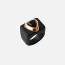 Anillo Negro Triángulo