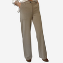 Pantalón recto gris topo
