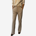 Pantalón beige efecto varillado