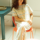 Pantalón ancho rayas