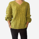 Jersey de punto grueso color caqui