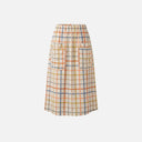 Falda midi de cuadros multicolor - PAN