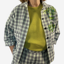 Chaqueta corta cuadros