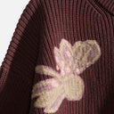 Jersey burdeos flores bordadas - CKS