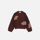 Jersey burdeos flores bordadas - CKS