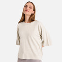Jersey beige de punto fino - Freequent