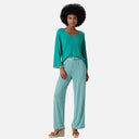 Pantalón elástico estampado verde - Surkana