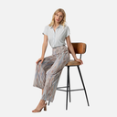 Conjunto de pantalón y camisa gris con lúrex - Surkana