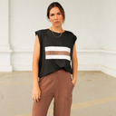 Pantalón fluido con goma marrón - IMZ