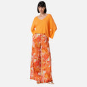 Pantalón palazzo estampado naranja - Surkana