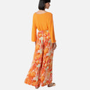 Pantalón palazzo estampado naranja - Surkana